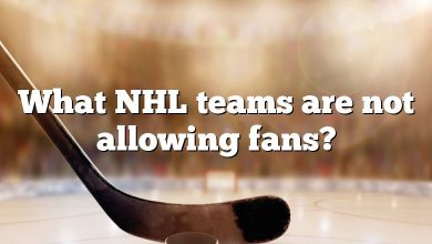 What NHL teams are not allowing fans?