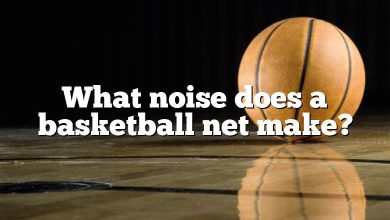 What noise does a basketball net make?