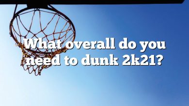 What overall do you need to dunk 2k21?