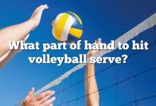 What part of hand to hit volleyball serve?