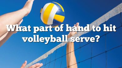 What part of hand to hit volleyball serve?