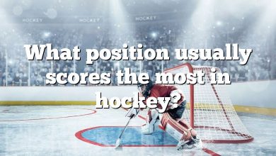 What position usually scores the most in hockey?