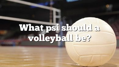 What psi should a volleyball be?