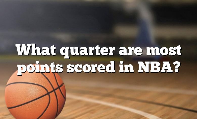 What quarter are most points scored in NBA?