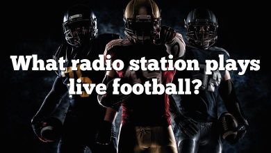 What radio station plays live football?