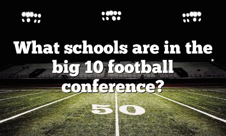 What schools are in the big 10 football conference?