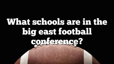 What schools are in the big east football conference?