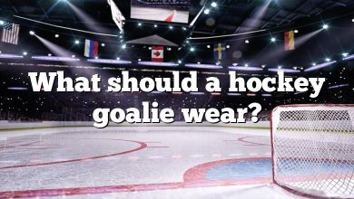 What should a hockey goalie wear?