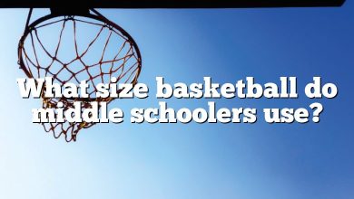 What size basketball do middle schoolers use?