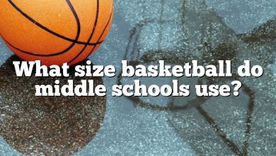 What size basketball do middle schools use?