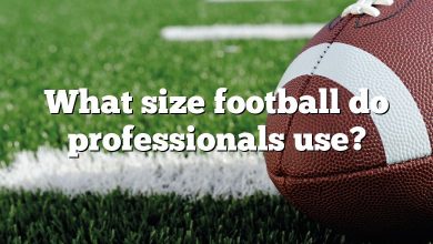 What size football do professionals use?