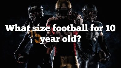 What size football for 10 year old?