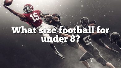 What size football for under 8?