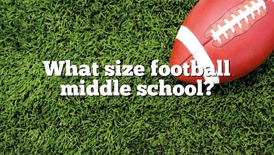 What size football middle school?