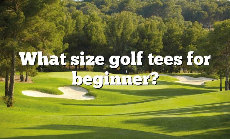 What size golf tees for beginner?