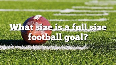 What size is a full size football goal?