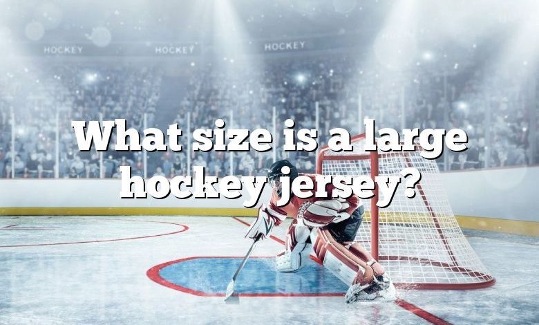 What size is a large hockey jersey?