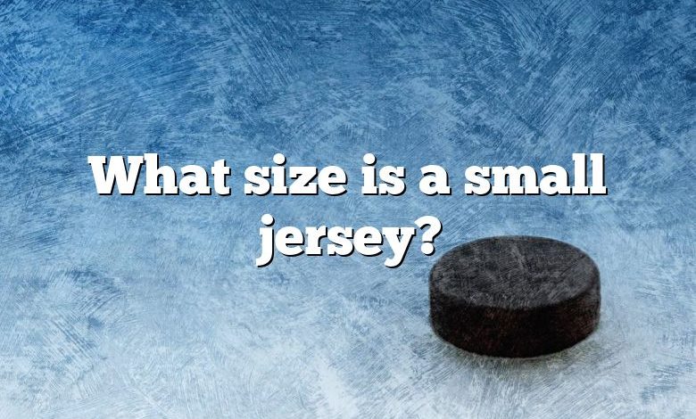 What size is a small jersey?