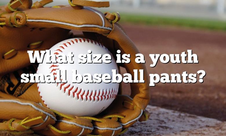 What size is a youth small baseball pants?