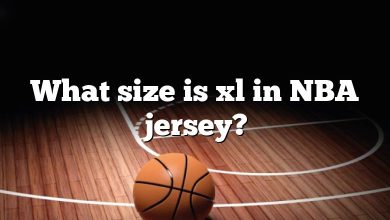 What size is xl in NBA jersey?