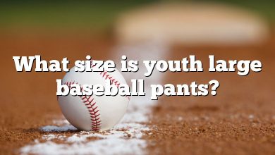 What size is youth large baseball pants?
