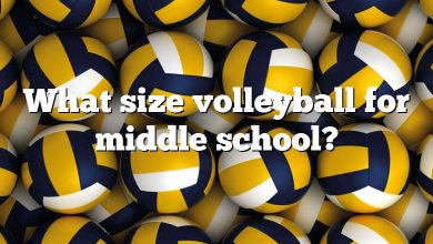 What size volleyball for middle school?