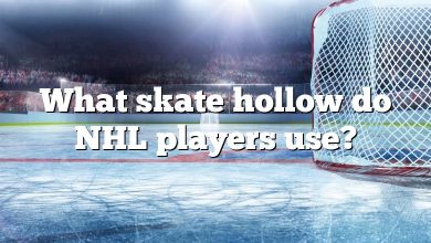 What skate hollow do NHL players use?