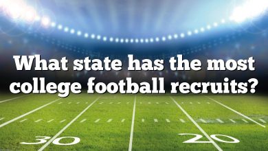 What state has the most college football recruits?