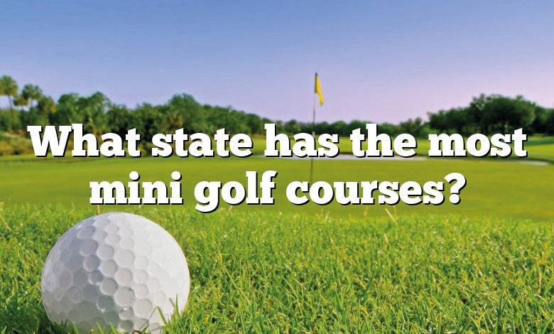 What state has the most mini golf courses?