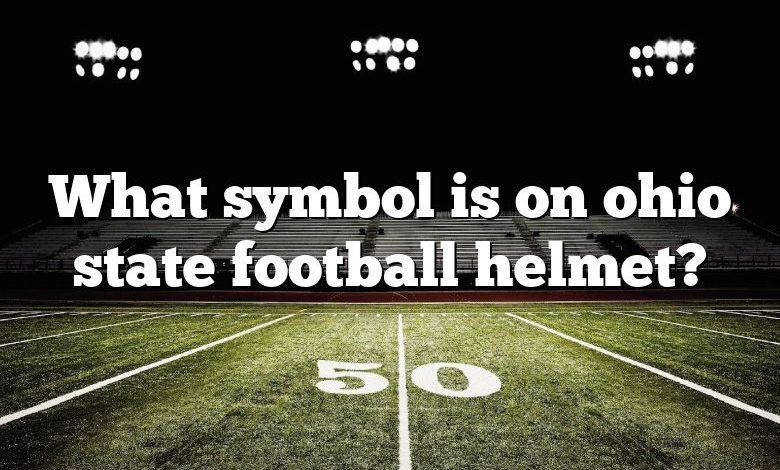 What symbol is on ohio state football helmet?