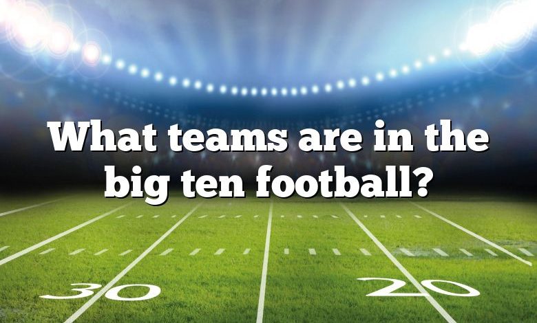 What teams are in the big ten football?