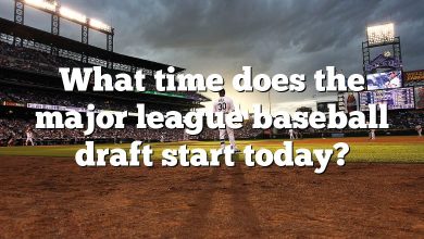 What time does the major league baseball draft start today?