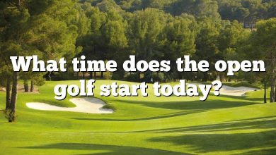 What time does the open golf start today?