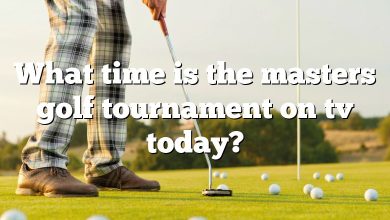 What time is the masters golf tournament on tv today?