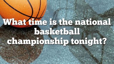 What time is the national basketball championship tonight?