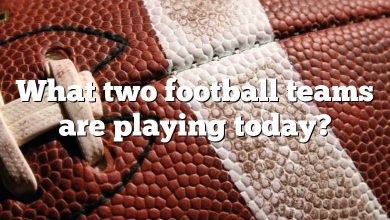 What two football teams are playing today?