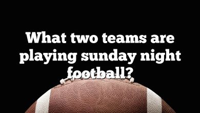 What two teams are playing sunday night football?