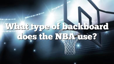 What type of backboard does the NBA use?