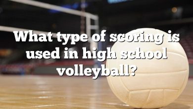 What type of scoring is used in high school volleyball?