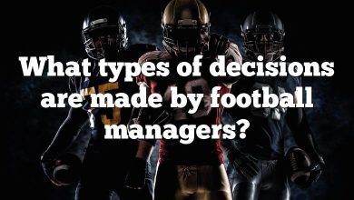 What types of decisions are made by football managers?