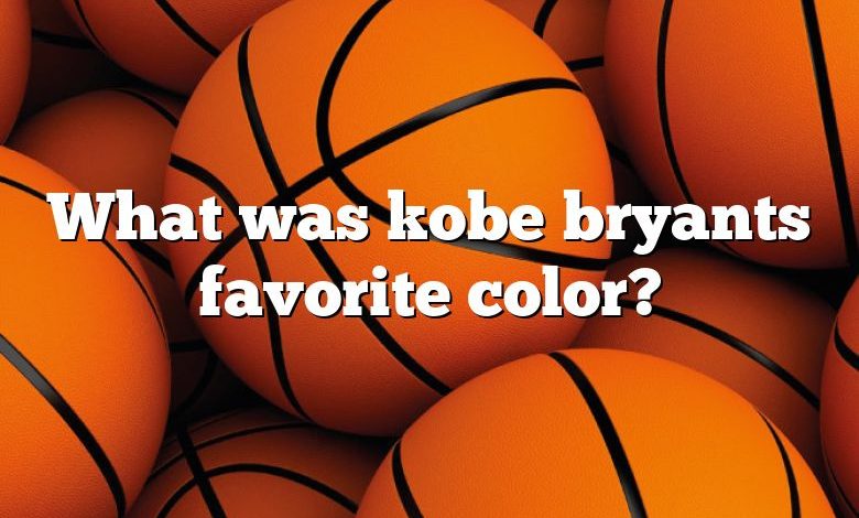 What was kobe bryants favorite color?