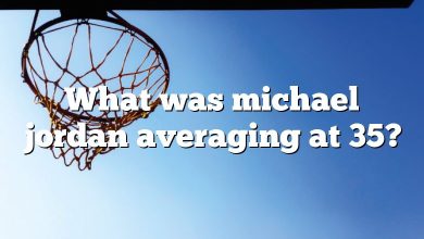 What was michael jordan averaging at 35?