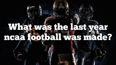 What was the last year ncaa football was made?