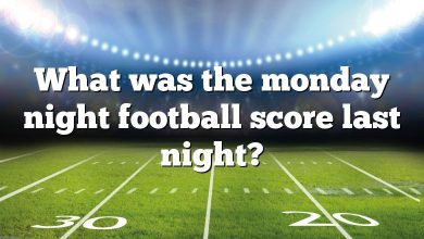What was the monday night football score last night?