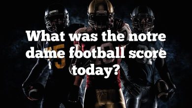 What was the notre dame football score today?