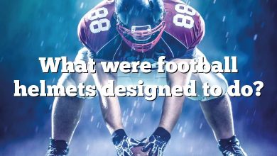 What were football helmets designed to do?