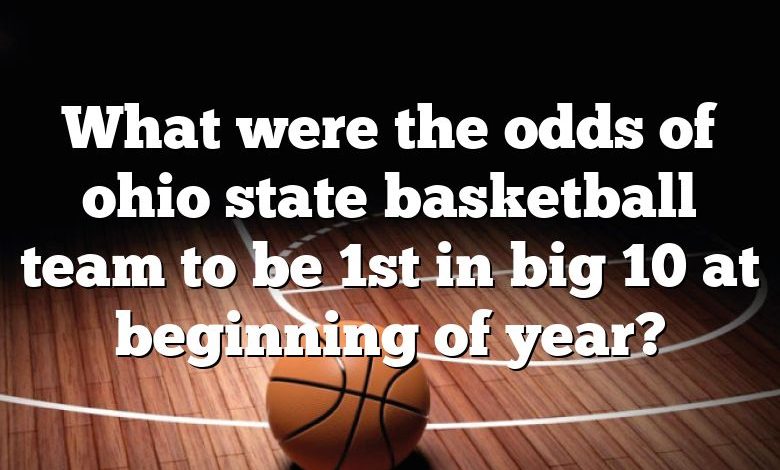 What were the odds of ohio state basketball team to be 1st in big 10 at beginning of year?