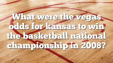 What were the vegas odds for kansas to win the basketball national championship in 2008?