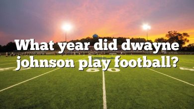 What year did dwayne johnson play football?