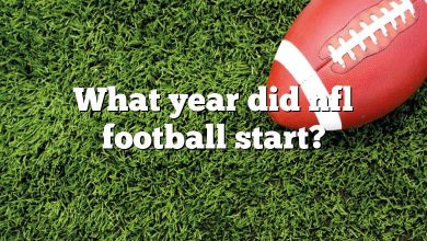 What year did nfl football start?